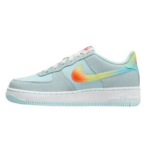 Nike Air Force 1 BG Glacier Blue / Total Orange Youth Size 3.5